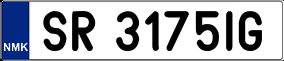 Trailer License Plate